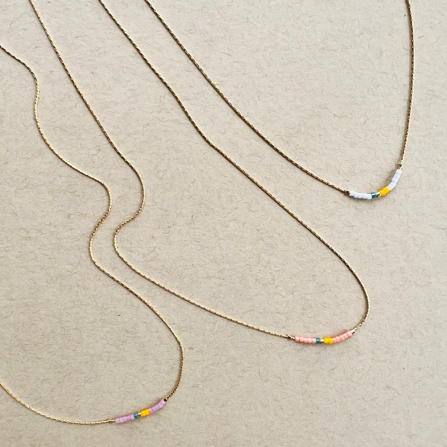 Beaded Necklace | Grapefruit