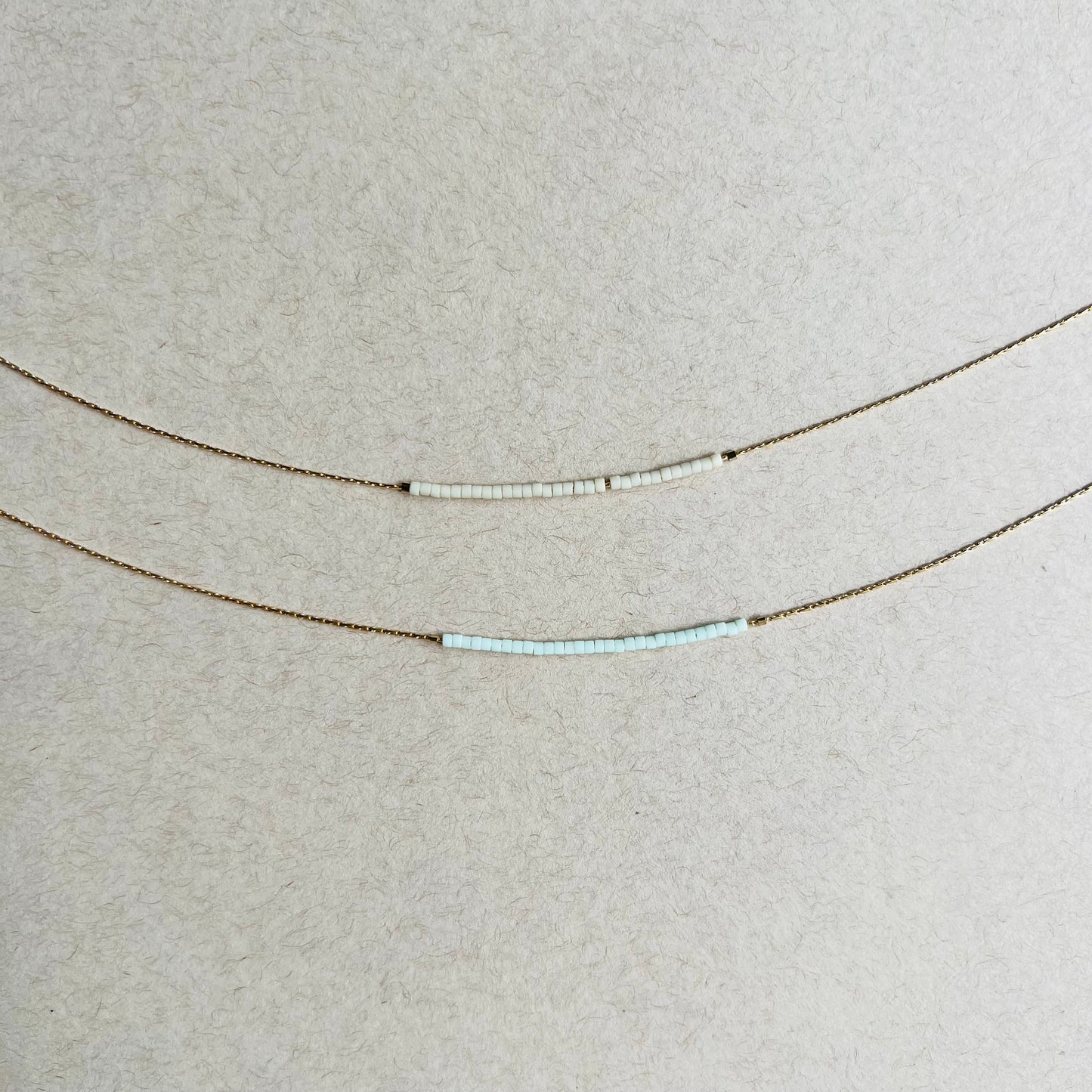 Minimal Beaded Necklace | Shell