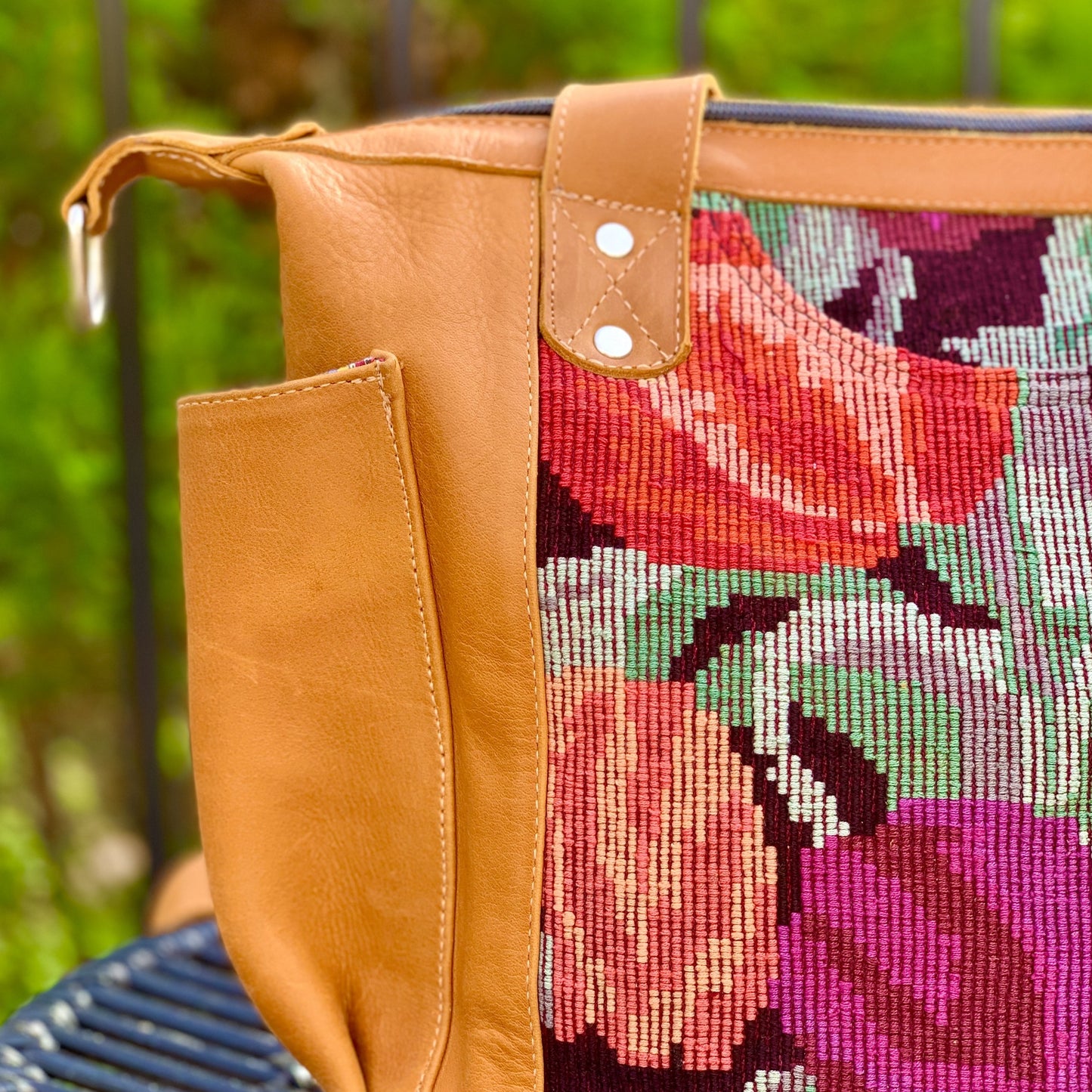 Convertible Huipil Bag - Tulips