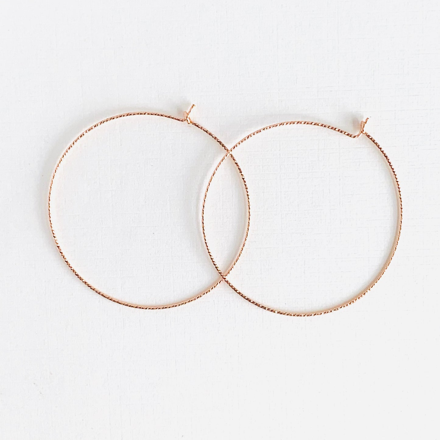 Medium Sparkle Hoops - Rose Gold Filled