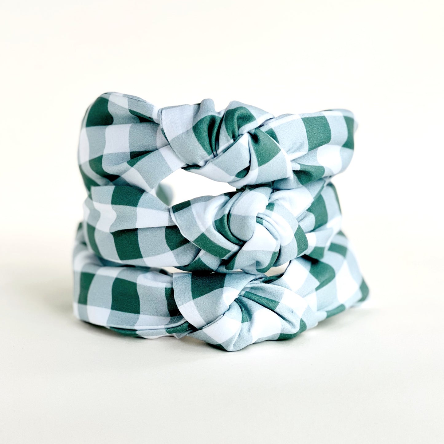 Sage Gingham Headband