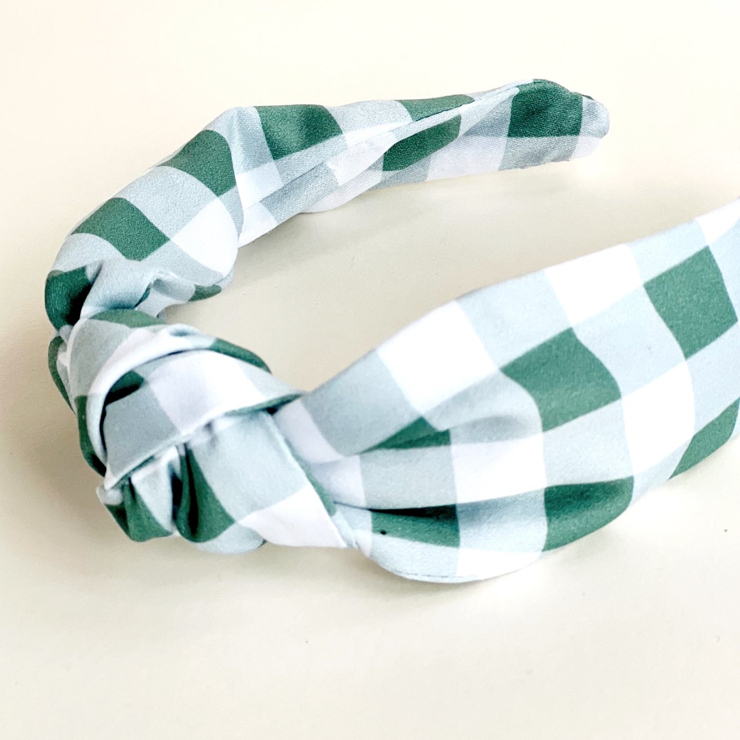 Sage Gingham Headband