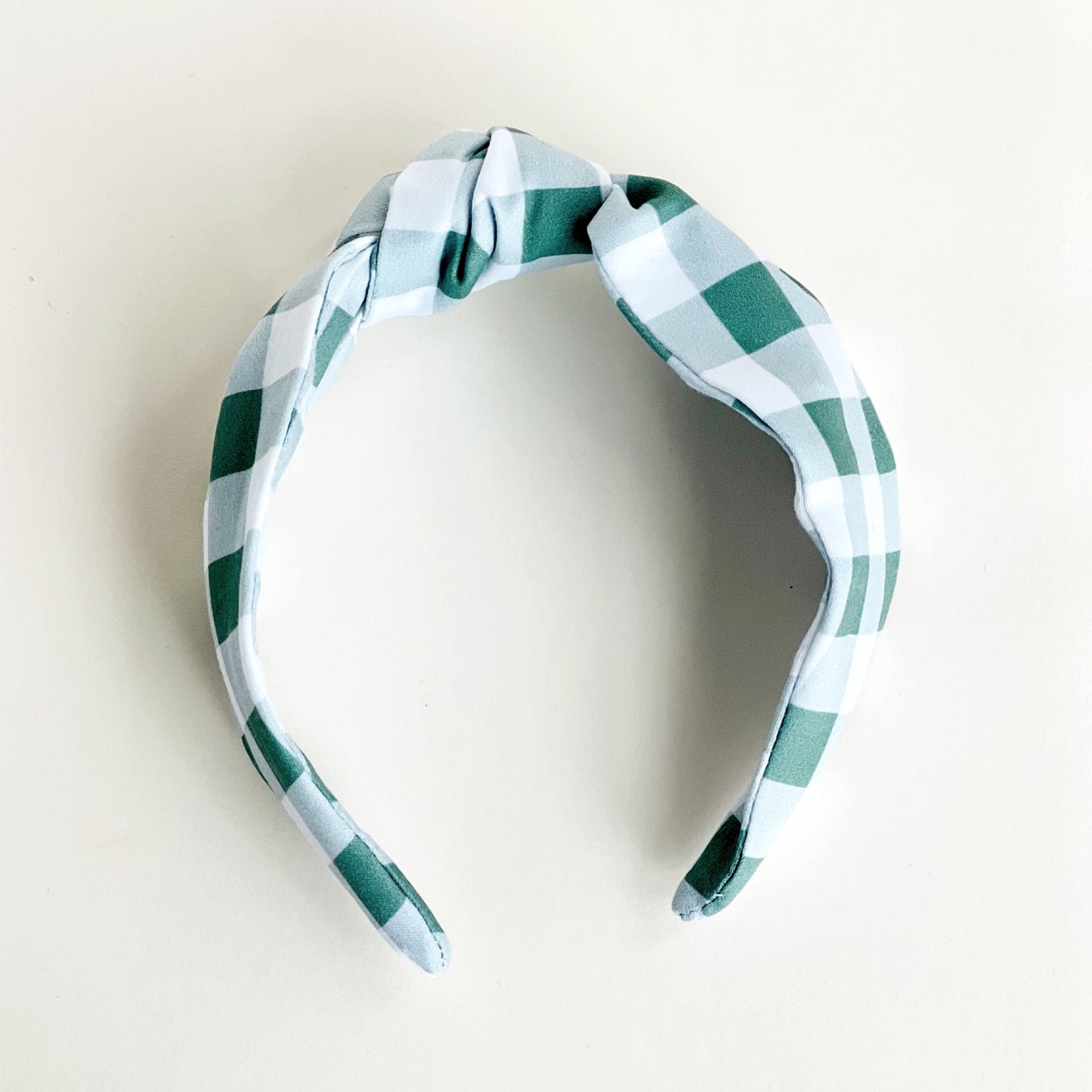 Sage Gingham Headband