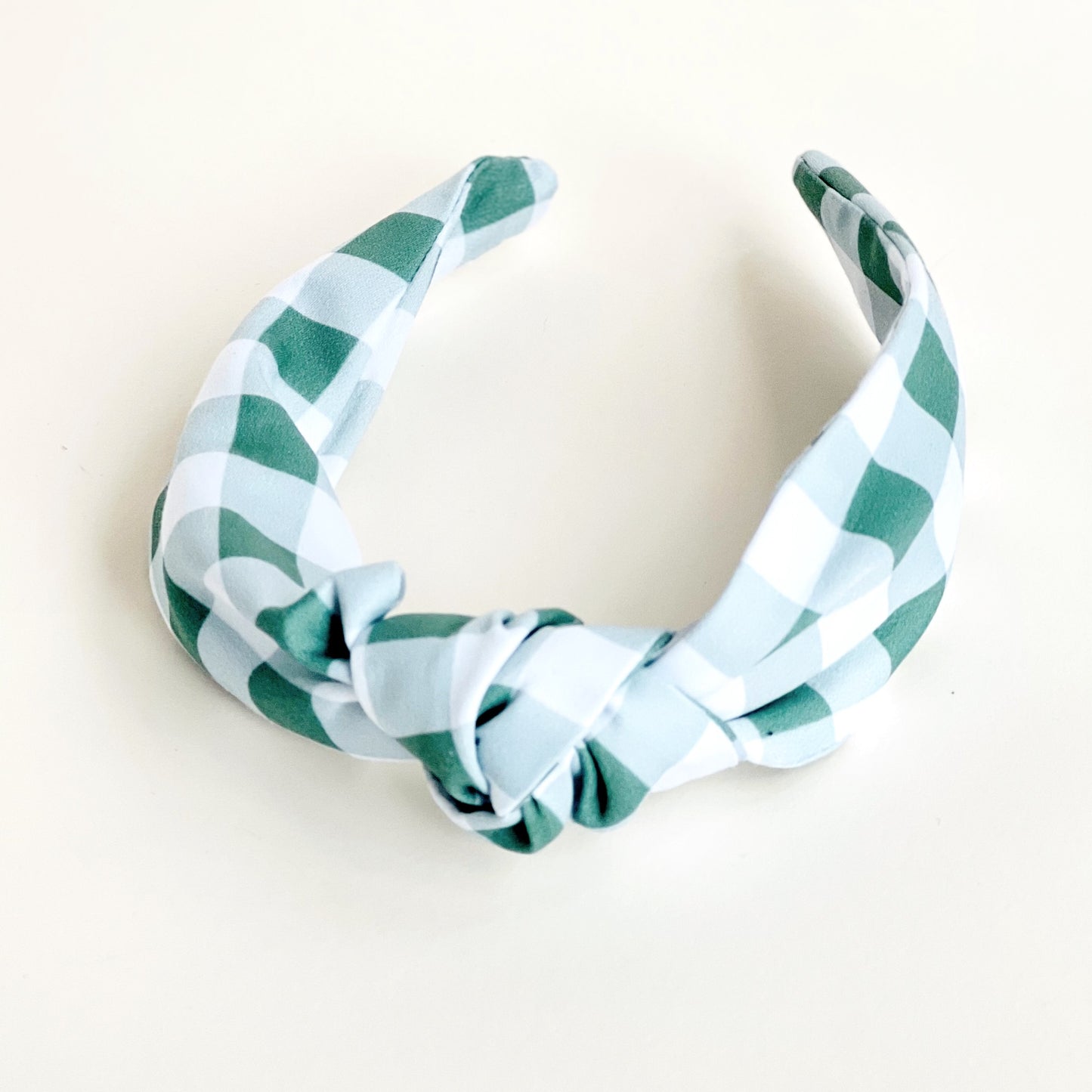 Sage Gingham Headband