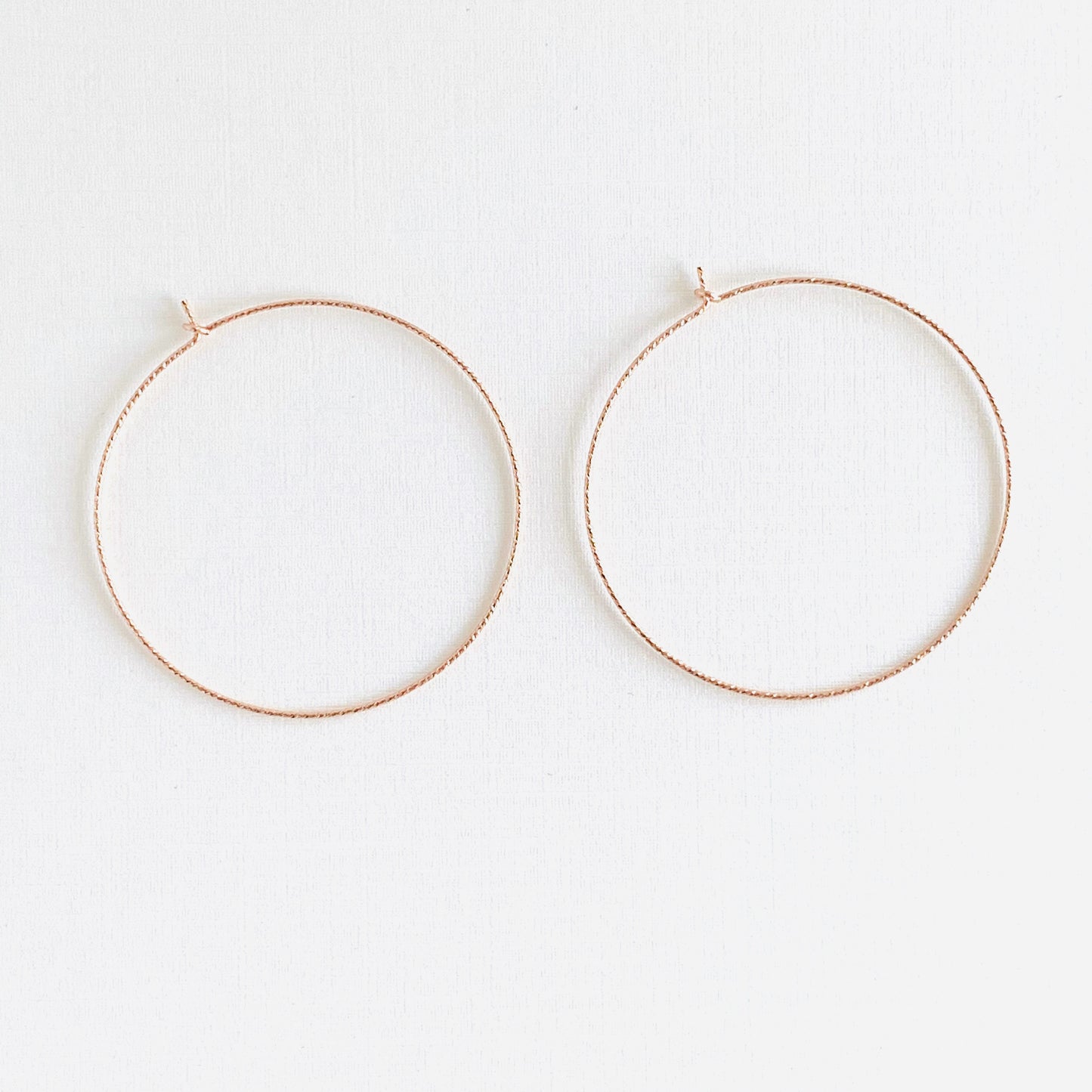 Medium Sparkle Hoops - Rose Gold Filled